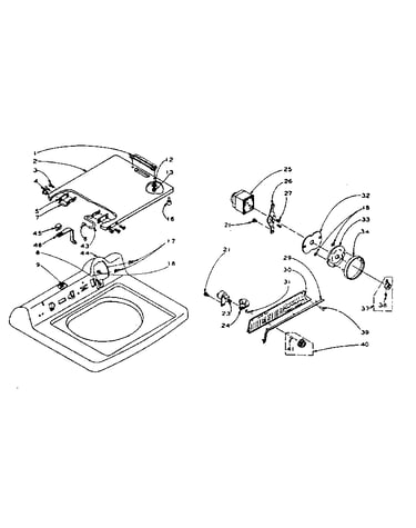 Machine top assembly