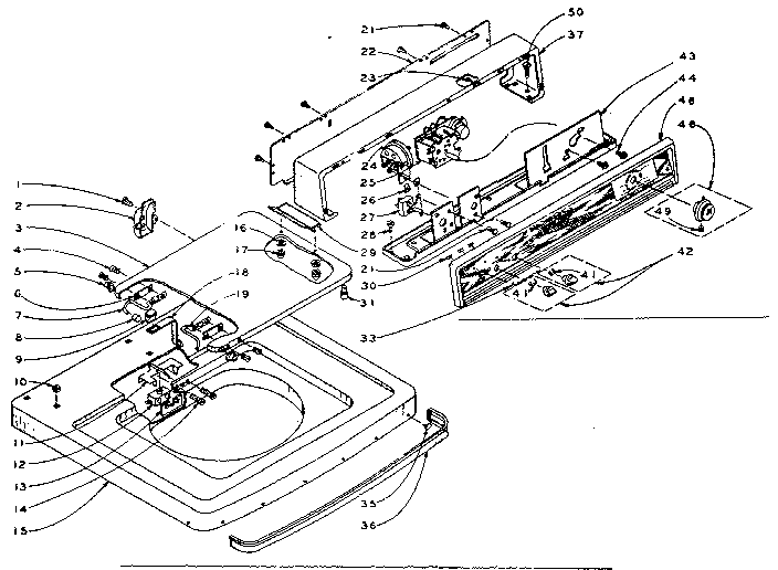 Machine top assembly