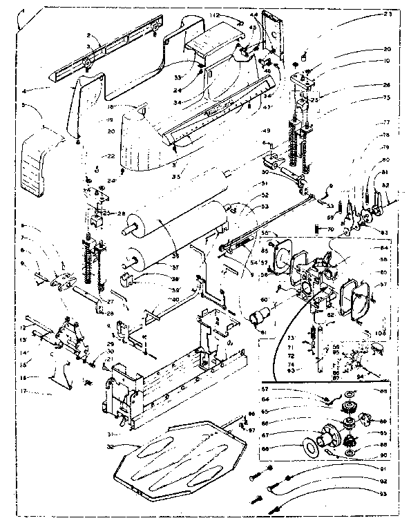 WRINGER AND WRINGER GEAR CASE ASSEMBLY