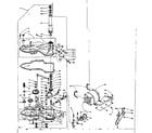 Kenmore 1106002801 worm gear case and motor assembly diagram