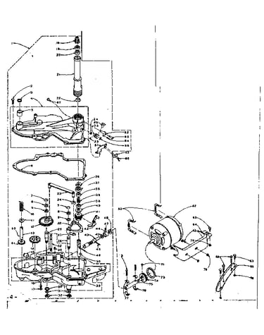 Worm gear case and motor assembly