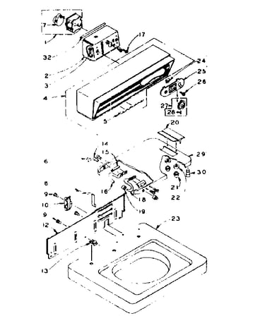 Top and console assembly