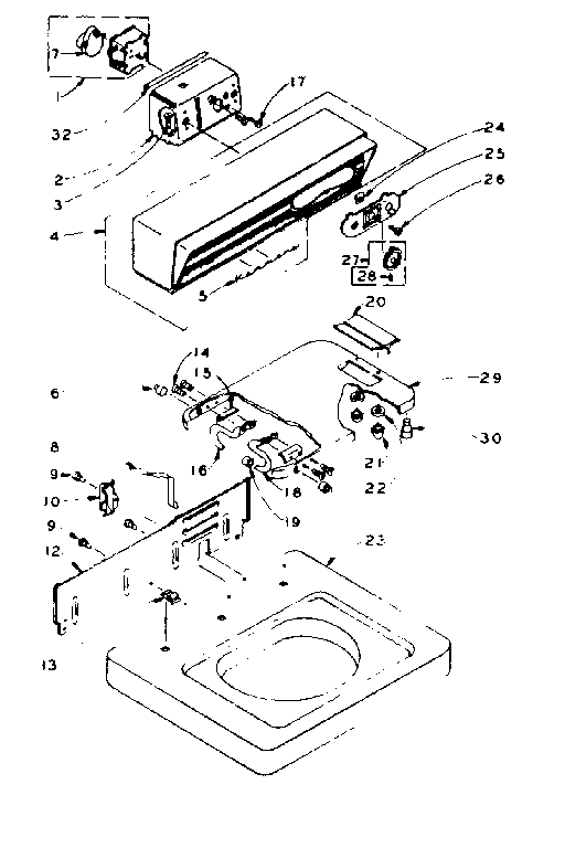 Top and console assembly