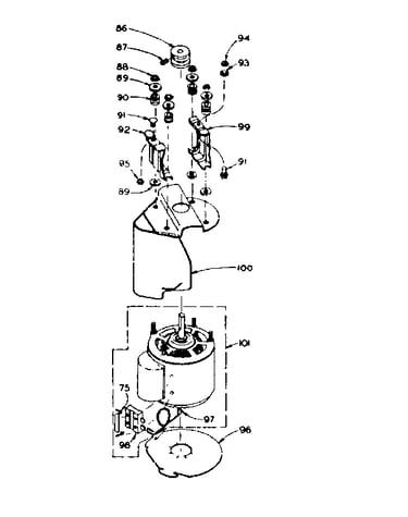 Motor and attaching parts