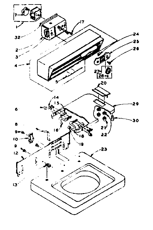 Top and console assembly