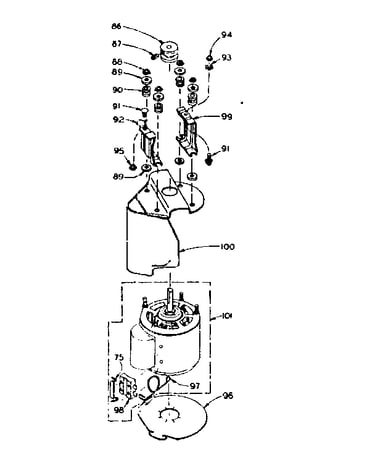 Motor and attaching parts