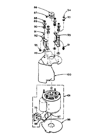 Motor and attaching parts