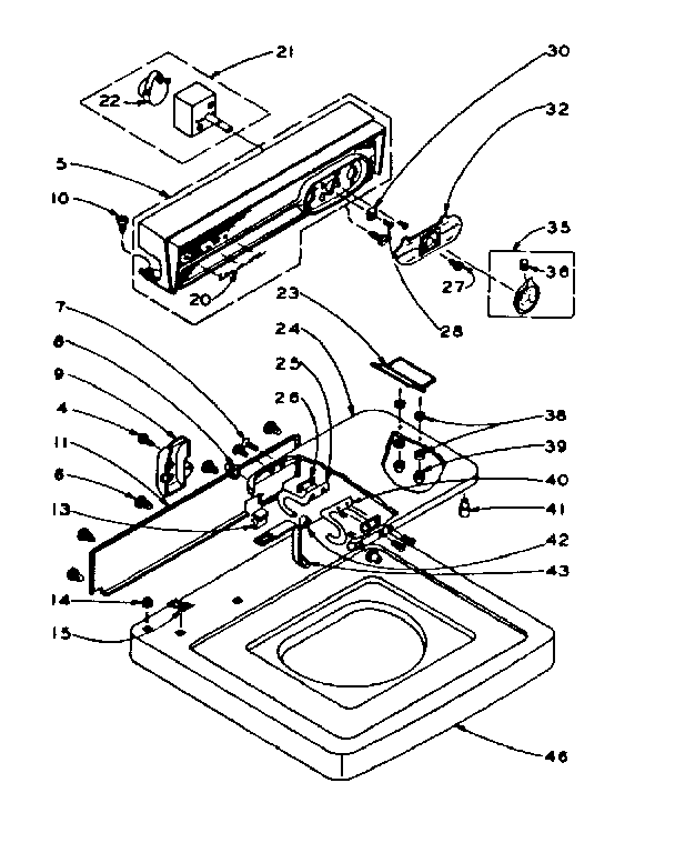 Top and console assembly
