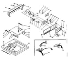 Kenmore 1106004430 top and console assembly diagram