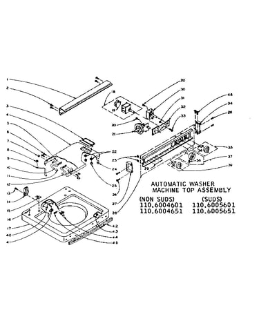 Machine top assembly