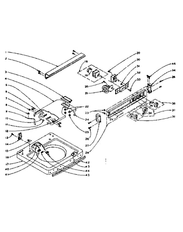 Machine top assembly