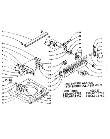 Top and console assembly