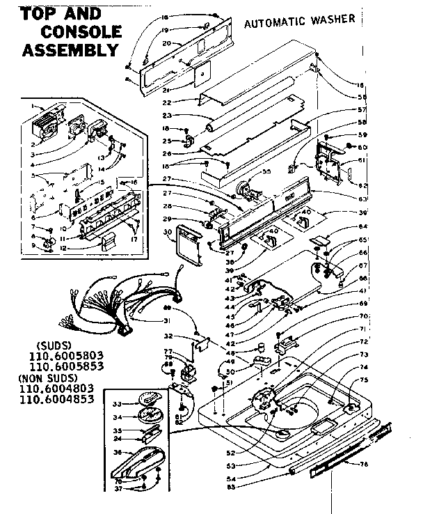 Top and console assembly