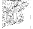 Kenmore 1106004952 top and console assembly diagram