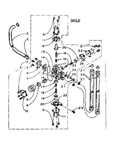 Dole mixing valve assembly