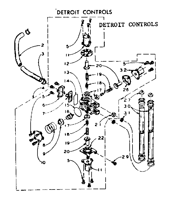 Detroit controls mixing valve assembly