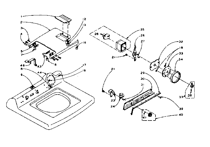 Machine top assembly