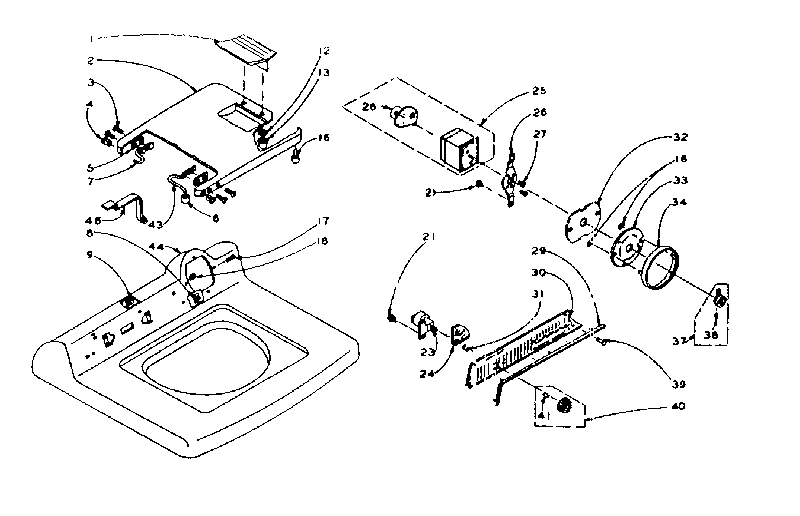 Machine top assembly