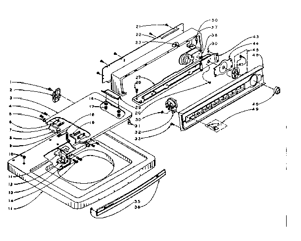 Machine top assembly