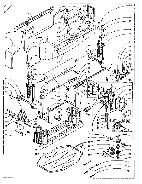 WRINGER AND WRINGER GEAR CASE ASSEMBLY