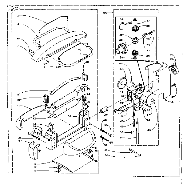 Wringer and wringer gear case assembly