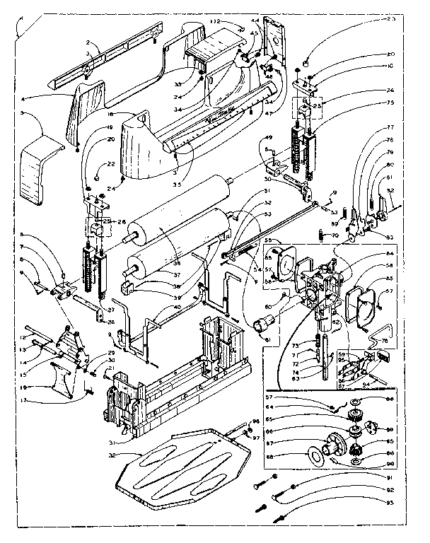 WRINGER AND WRINGER GEAR CASE ASSEMBLY