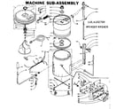 Kenmore 1106102700 machine sub-assembly diagram
