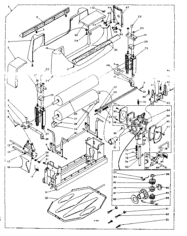 WRINGER AND WRINGER GEAR CASE ASSEMBLY