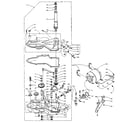 Kenmore 1106102800 worm gear case and motor assembly diagram
