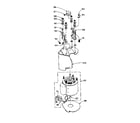 Kenmore 1106104200 motor and attaching parts diagram