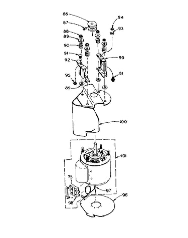 Motor and attaching parts
