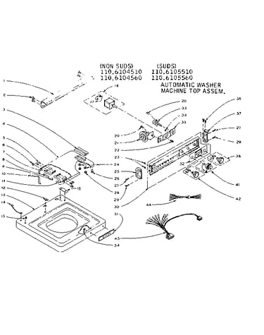 Machine top assembly
