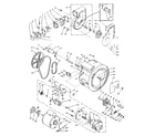 Kenmore 1106109100 blower, cylinder, pump and motor diagram