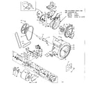 Kenmore 1106109101 blower, cylinder, pump and motor diagram