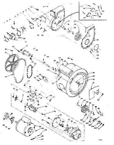 Blower, cylinder, pump and motor