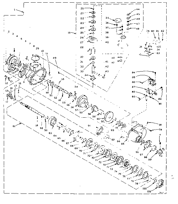 Speed changer assembly