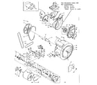 Kenmore 1106109501 blower, cylinder, pump and motor diagram