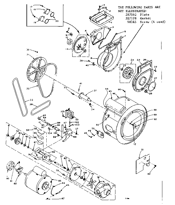 Blower, cylinder, pump and motor