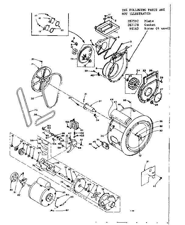Blower, cylinder, pump and motor