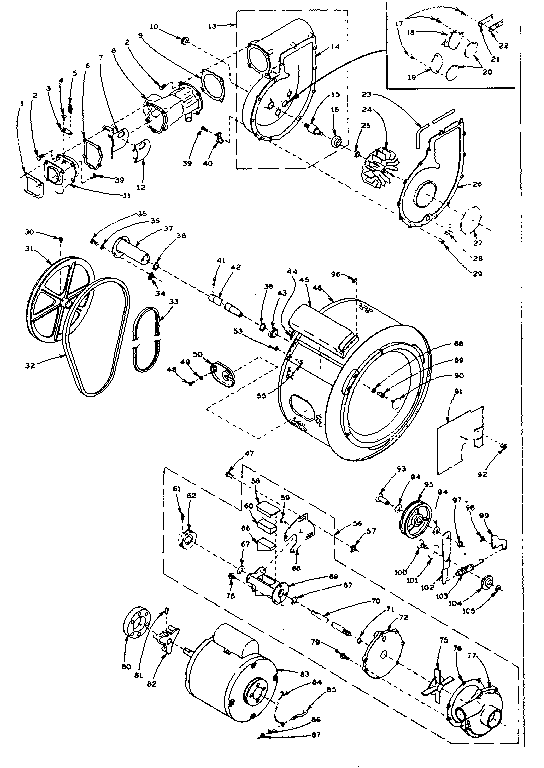 BLOWER, CYLINDER, PUMP AND MOTOR