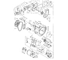 Kenmore 1106109800 blower, cylinder, pump and motor diagram
