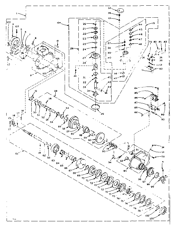 Speed changer assembly