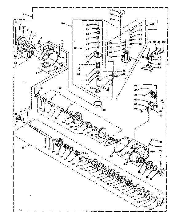 Speed changer assembly