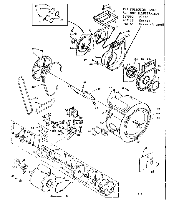 Blower cylinder, pump and motor