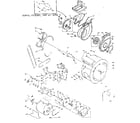 Kenmore 1106109805 blower, cylinder, pump and motor diagram