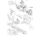 Kenmore 1106109807 blower, cylinder, pump and motor diagram