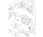 Kenmore 1106110100 blower, cylinder, pump and motor diagram