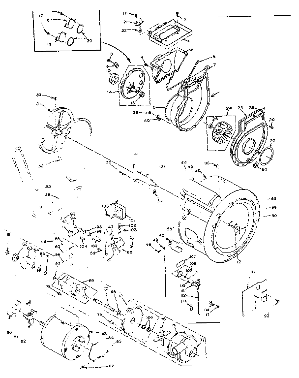 BLOWER, CYLINDER, PUMP AND MOTOR