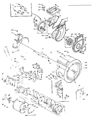 Blower, cylinder, pump and motor