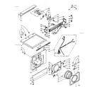 Kenmore 1106110500 top and front assembly diagram